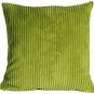 Wide Wale Corduroy 22x22 Green Throw Pillow, Complete with Pillow Insert