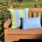 Sunbrella Air Blue 12x19 Outdoor Pillow, Complete with Pillow Insert