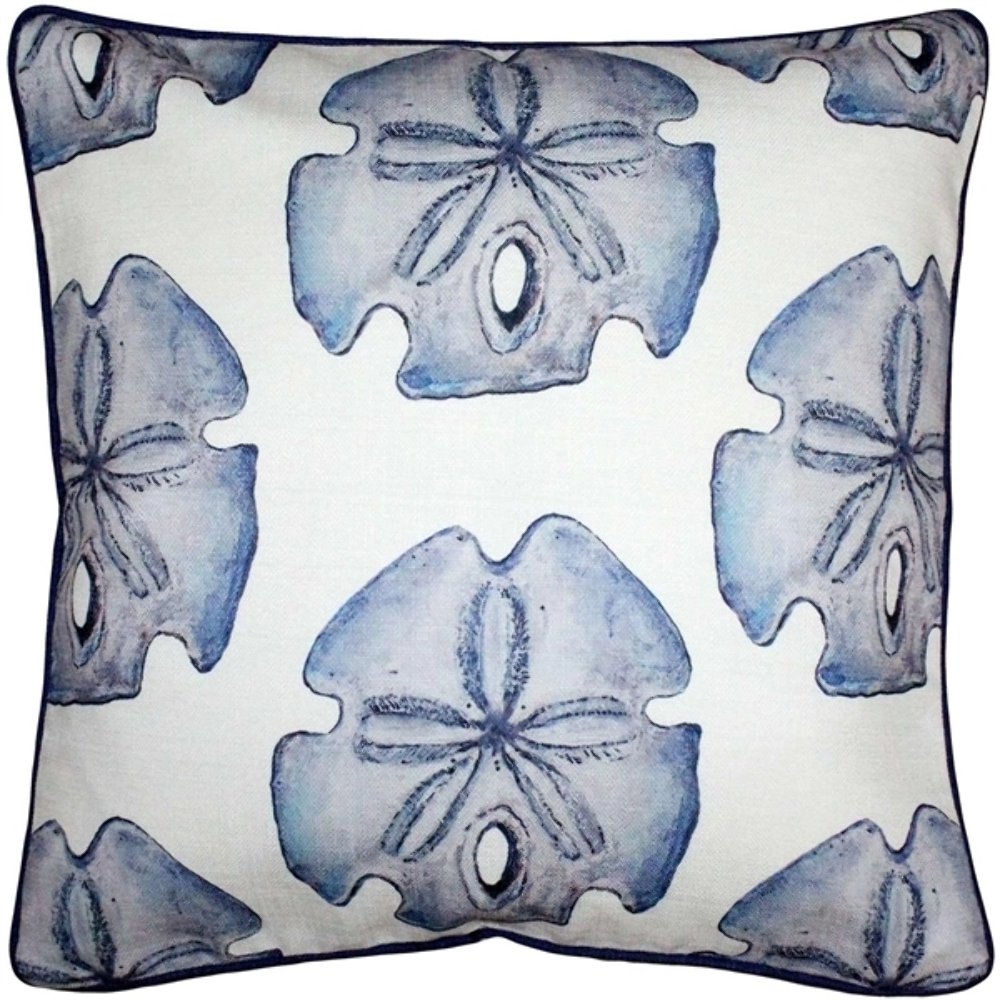 Big Island Sand Dollar Large Scale Print Throw Pillow 20x20, Complete with Pillo