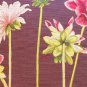 Pink Dahlias Square Tapestry Throw Pillow, Complete with Pillow Insert