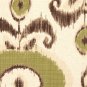 Bold Green Ikat 20x20 Throw Pillow, Complete with Pillow Insert