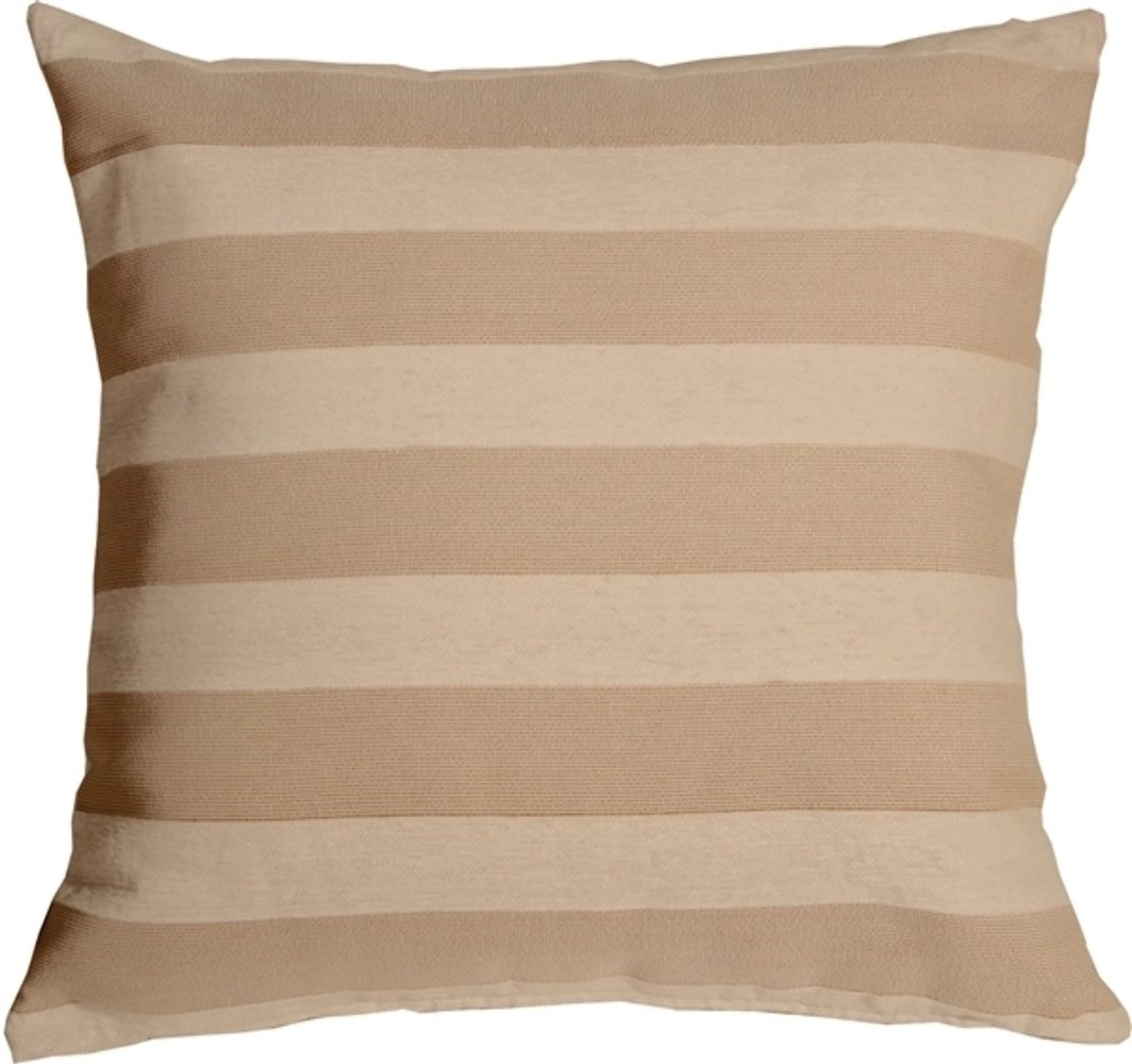 Brackendale Stripes Cream Throw Pillow 22x22, Complete with Pillow Insert
