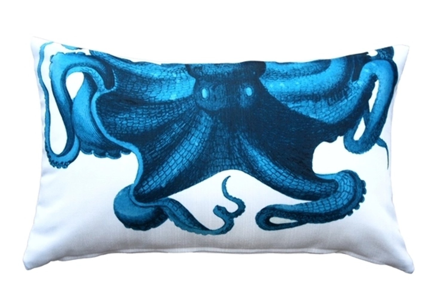 Octopus Throw Pillow 12x19, Complete with Pillow Insert