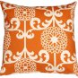 Waverly Fun Floret Citrus Orange 20x20 Throw Pillow, Complete with Pillow Insert