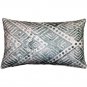 Tangga Blue Throw Pillow 12X20, Complete with Pillow Insert