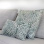 Tangga Blue Throw Pillow 12X20, Complete with Pillow Insert
