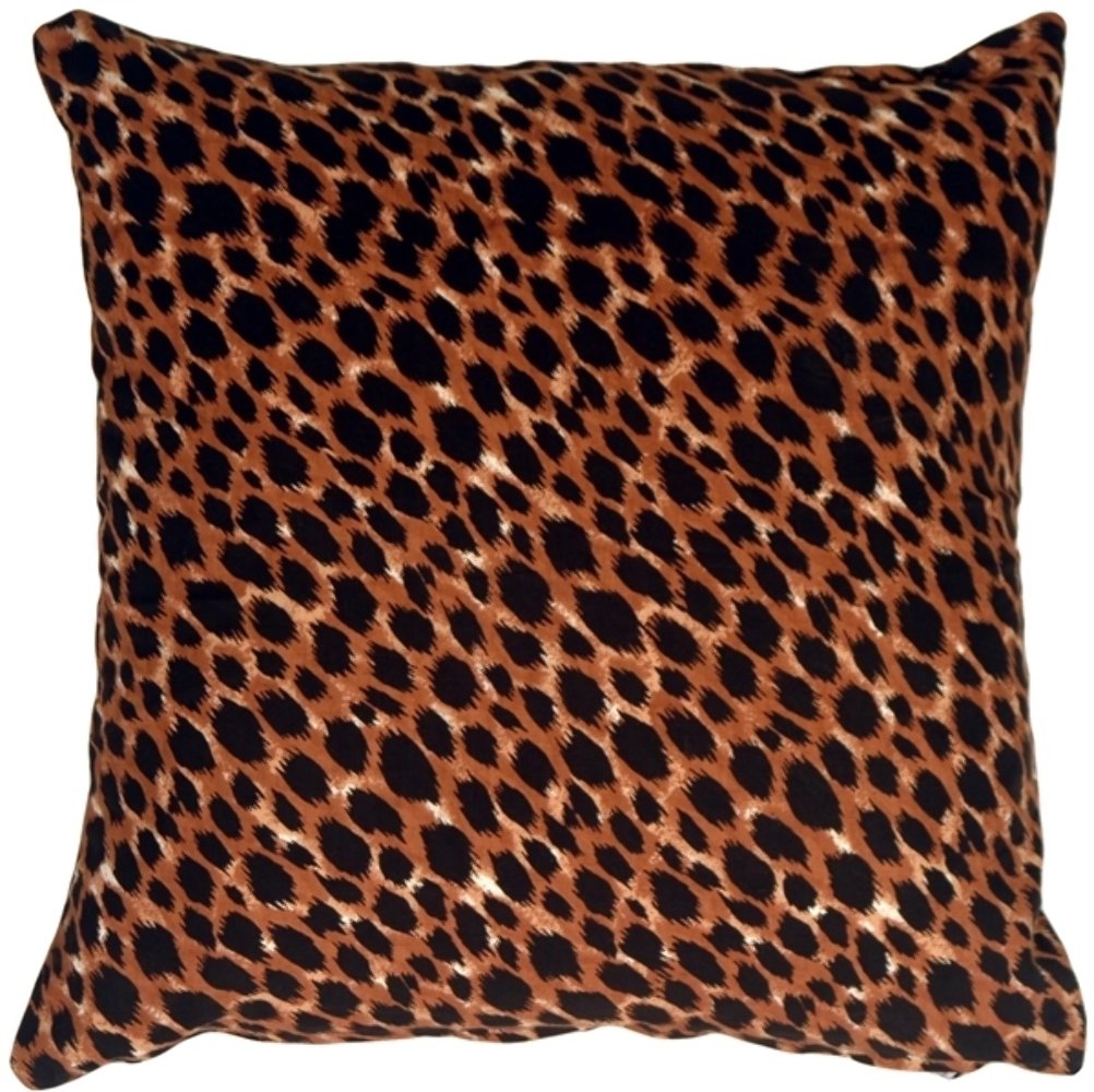 Cheetah Print Cotton Small Throw Pillow, Complete with Pillow Insert