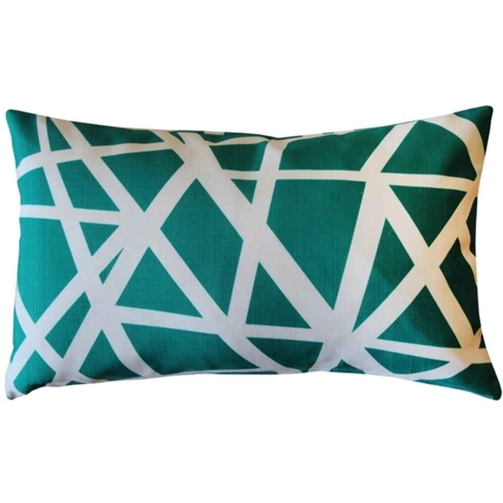 Bird's Nest Teal Throw Pillow 12x19, Complete with Pillow Insert