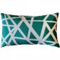 Bird's Nest Teal Throw Pillow 12x19, Complete with Pillow Insert