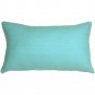 Tuscany Linen Turquoise Throw Pillow 12x19, Complete with Pillow Insert