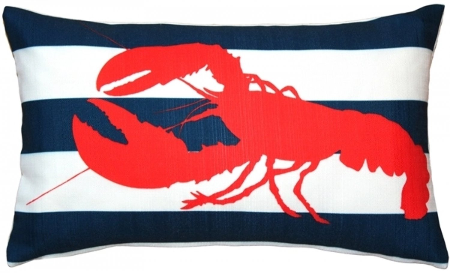 Red Lobster Nautical Throw Pillow 12x19, Complete with Pillow Insert