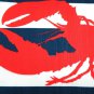 Red Lobster Nautical Throw Pillow 12x19, Complete with Pillow Insert