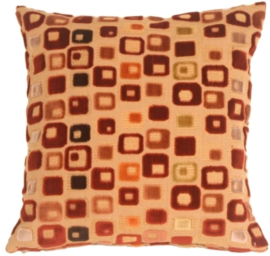 Window Box in Red Wine Throw Pillow, Complete with Pillow Insert