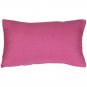 Tuscany Linen Orchid Pink Throw Pillow 12x19, Complete with Pillow Insert