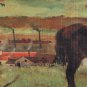 Edgar Degas Horses in a Meadow Throw Pillow, Complete with Pillow Insert
