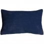 Wide Wale Corduroy 12x20 Dark Blue Throw Pillow, Complete with Pillow Insert