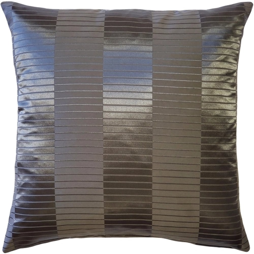 Pinctada Pearl Graphite Gray Throw Pillow 19x19, Complete with Pillow Insert