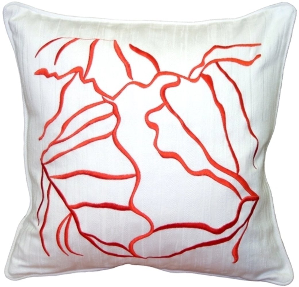 Summer Breeze Orange 20x20 Throw Pillow, Complete with Pillow Insert