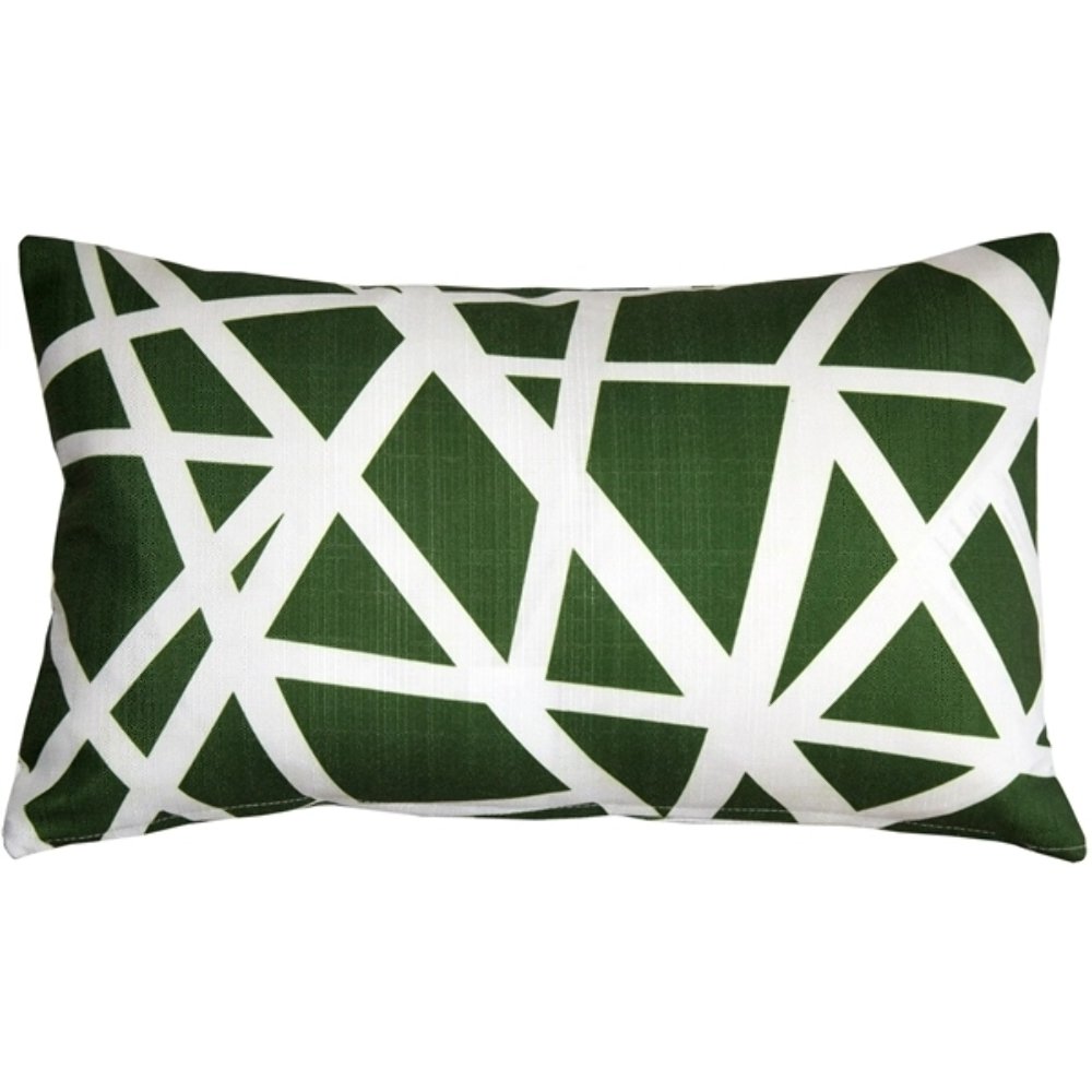 Bird's Nest Green Throw Pillow 12x19, Complete with Pillow Insert