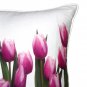 Vibrant Magenta Tulips 19x19 Throw Pillow, Complete with Pillow Insert
