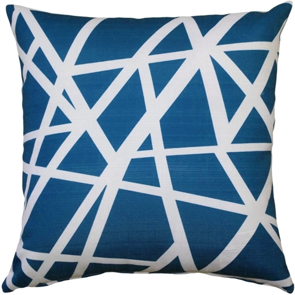 Bird's Nest Blue Throw Pillow 20X20, Complete with Pillow Insert