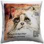 Ragdoll Cat Pillow 17x17, Complete with Pillow Insert