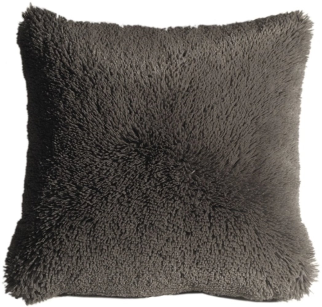 Soft Plush Gray 20x20 Throw Pillow, Complete with Pillow Insert
