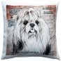Shih Tzu Top Knot Dog Pillow 17x17, Complete with Pillow Insert