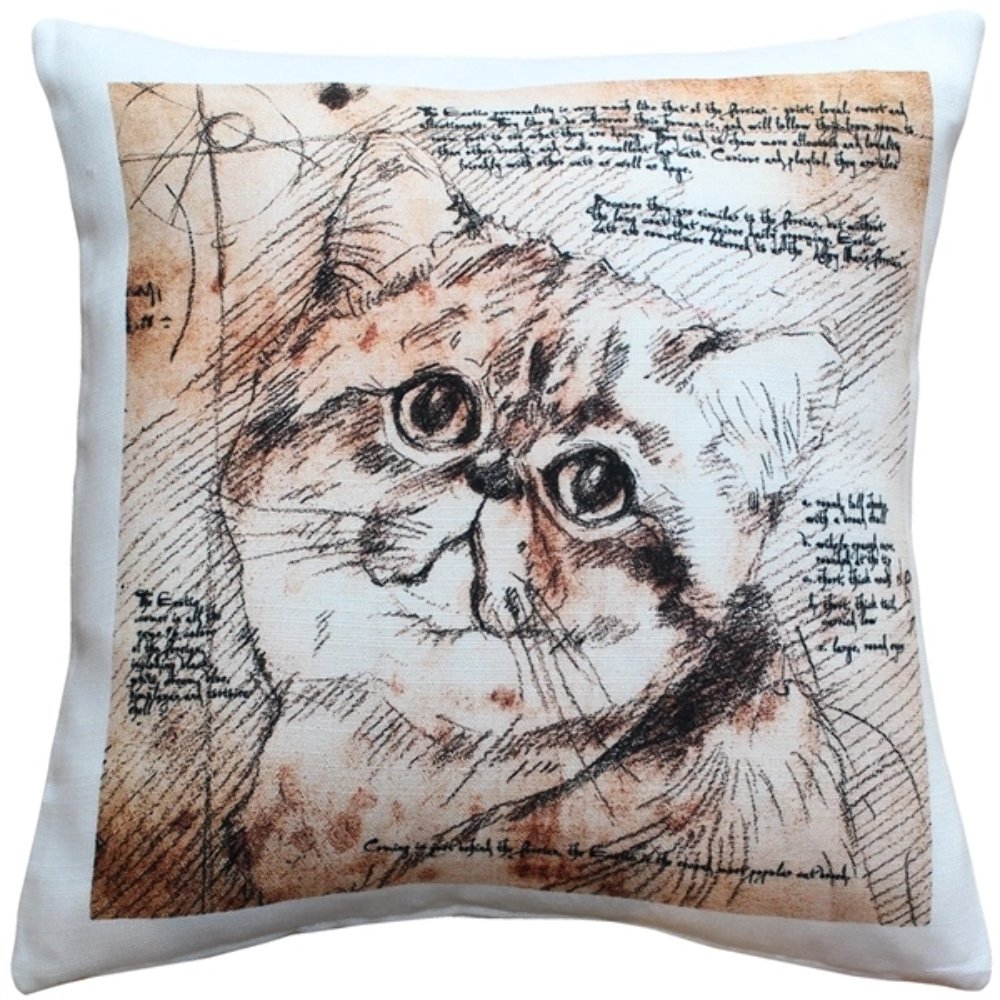 Exotic Cat 17x17 Throw Pillow, Complete with Pillow Insert
