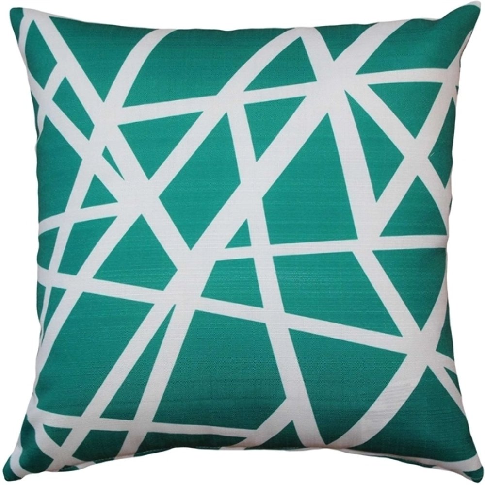 Bird's Nest Teal Throw Pillow 20X20, Complete with Pillow Insert