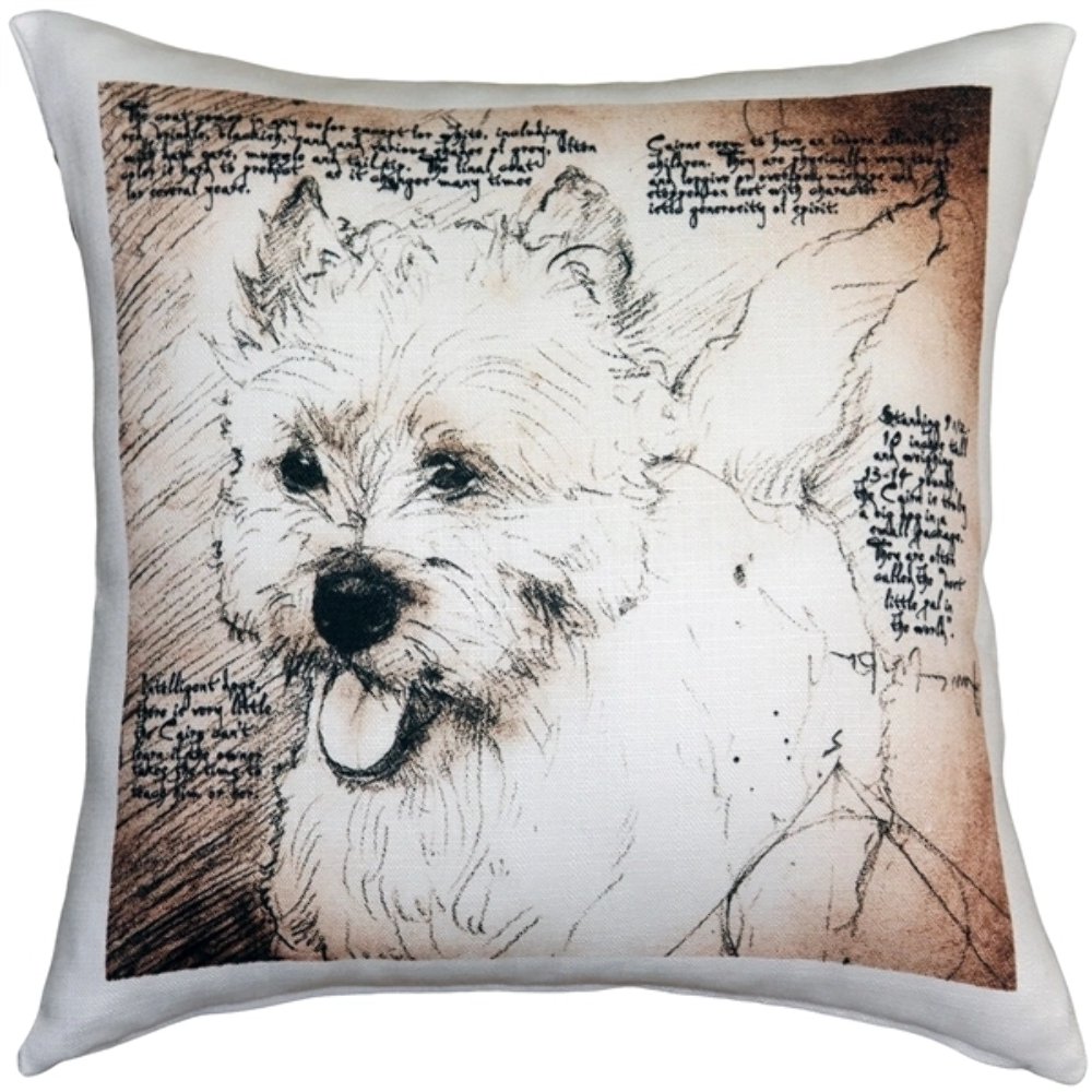 Cairn Terrier 17x17 Dog Pillow, Complete with Pillow Insert
