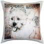 Cairn Terrier 17x17 Dog Pillow, Complete with Pillow Insert