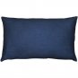 Tuscany Linen Indigo Blue Throw Pillow 12x19, Complete with Pillow Insert