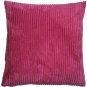 Wide Wale Corduroy 22x22 Magenta Pink Throw Pillow, Complete with Pillow Insert