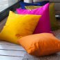 Sankara Red Silk Throw Pillow 18x18, Complete with Pillow Insert