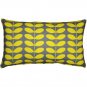 Mid-Century Modern Yellow Throw Pillow 12x19, Complete with Pillow Insert