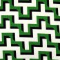 Emerald Black Zig Zag Throw Pillow 16x16, Complete with Pillow Insert