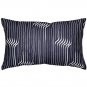 Tuscany Linen Shockwave Blue Throw Pillow 12x19, Complete with Pillow Insert