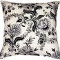 Tuscany Linen Floral Print 20x20 Throw Pillow, Complete with Pillow Insert