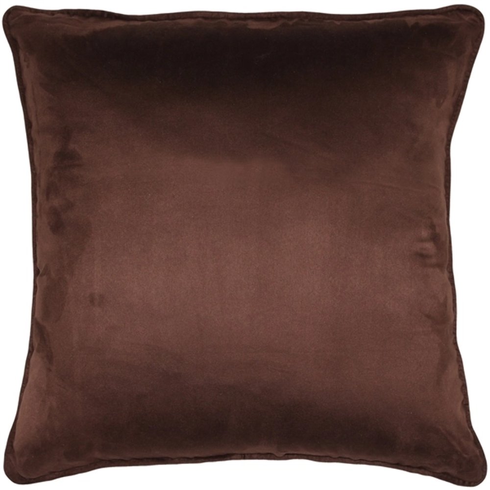 Sedona Microsuede Chocolate Brown Throw Pillow 20x20, Complete with Pillow Inser