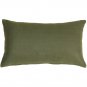 Tuscany Linen Fig Green Throw Pillow 12x19, Complete with Pillow Insert