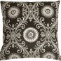 Filigree Black 17x17 Throw Pillow, Complete with Pillow Insert