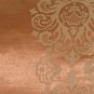 Copper with Copper Baroque Scroll Throw Pillow, Complete with Pillow Insert