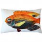 Princess Damselfish Fish Pillow 12x19, Complete with Pillow Insert
