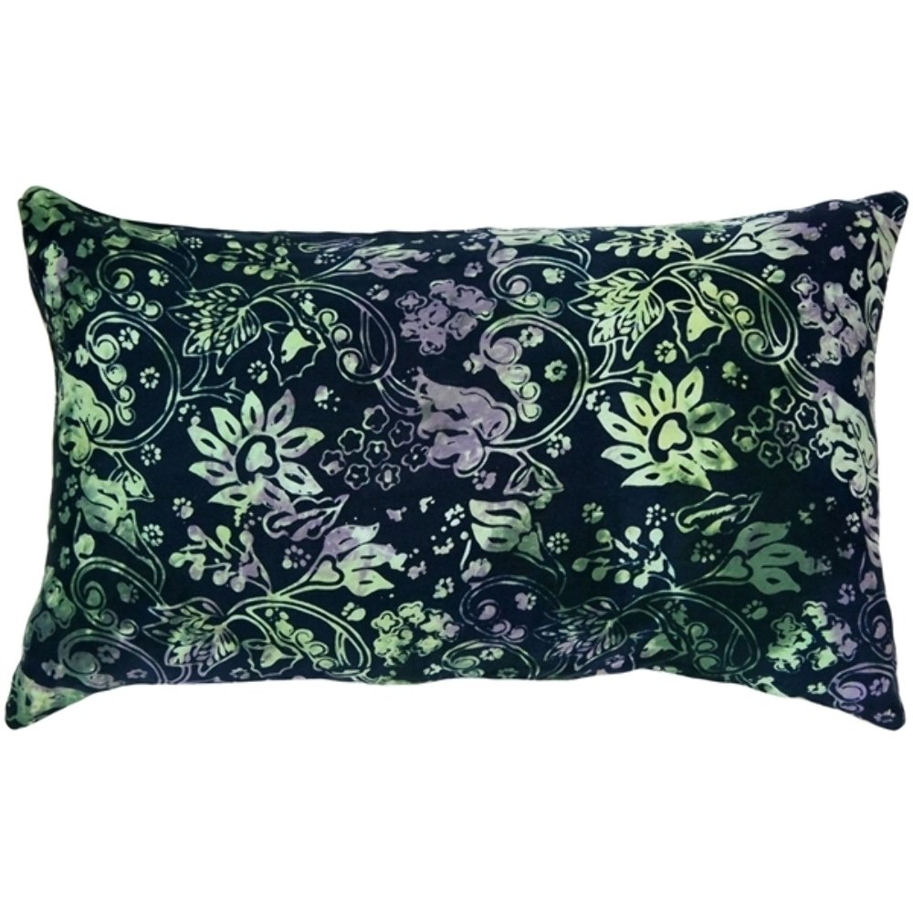 Night Shade Floral Throw Pillow 13x22, Complete with Pillow Insert