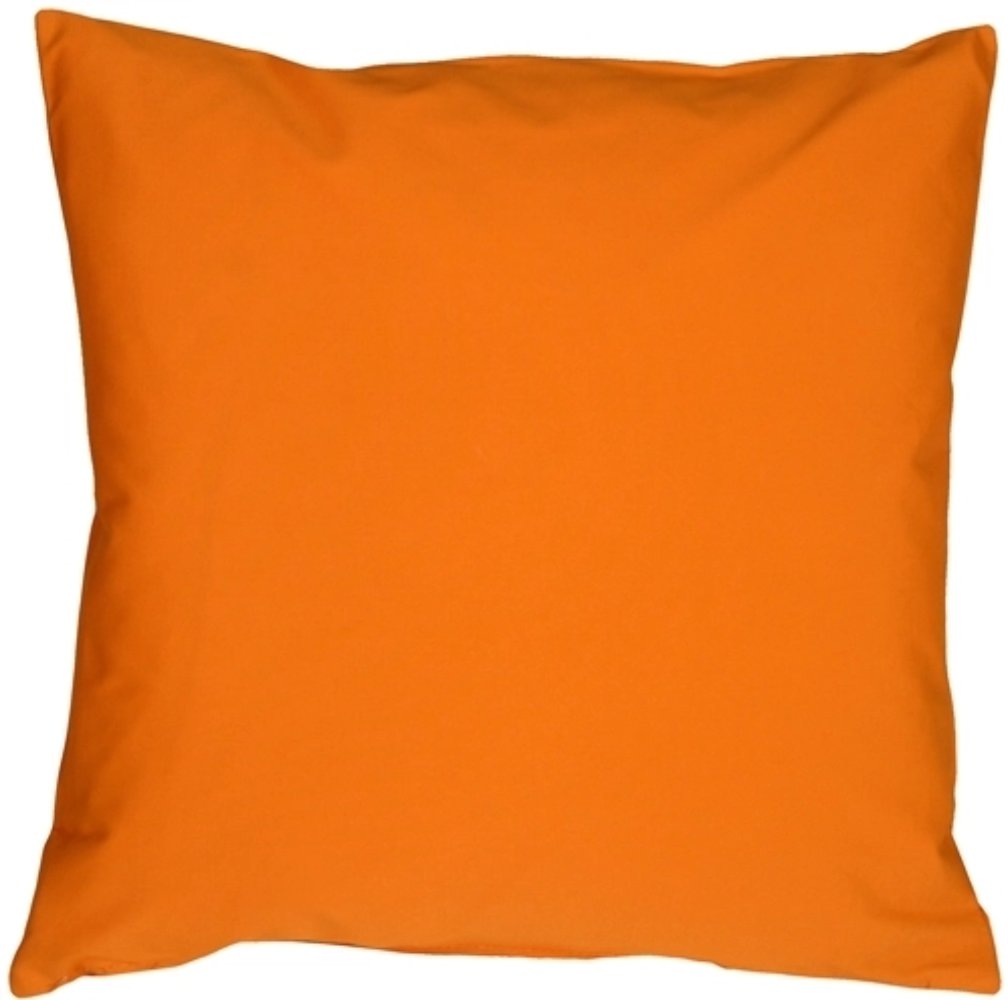 Caravan Cotton Orange 20x20 Throw Pillow, Complete with Pillow Insert