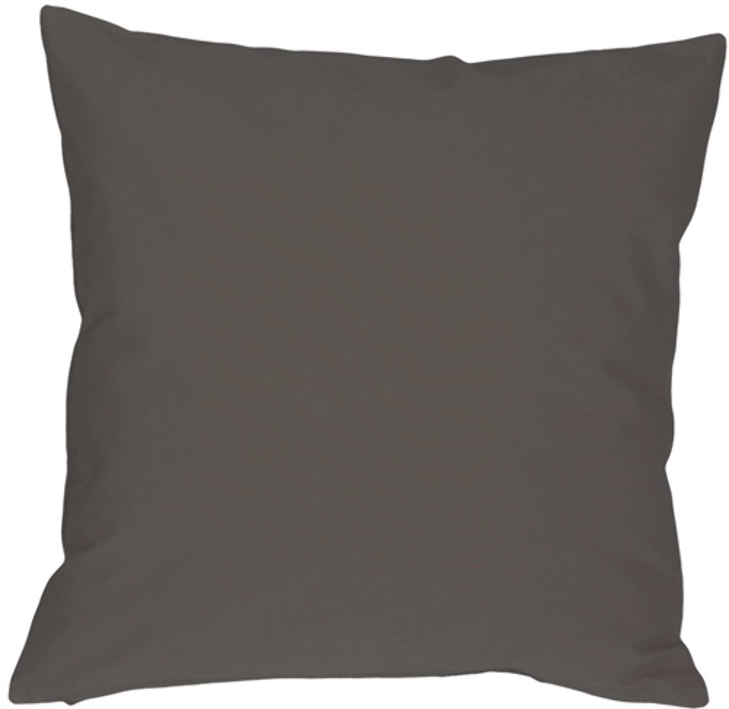 Caravan Cotton Dark Gray 20x20 Throw Pillow, Complete with Pillow Insert