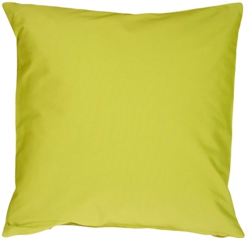 Caravan Cotton Lime Green 20x20 Throw Pillow, Complete with Pillow Insert