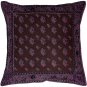 Somerset Downs Purple Cotton Throw Pillow 16x16, Complete with Pillow Insert