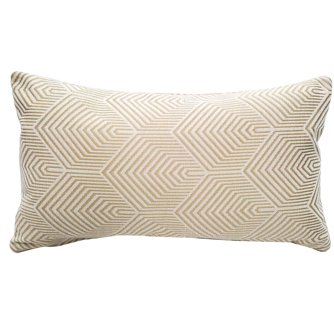 Sahara Cream and Gold Textured Throw Pillow 12x20